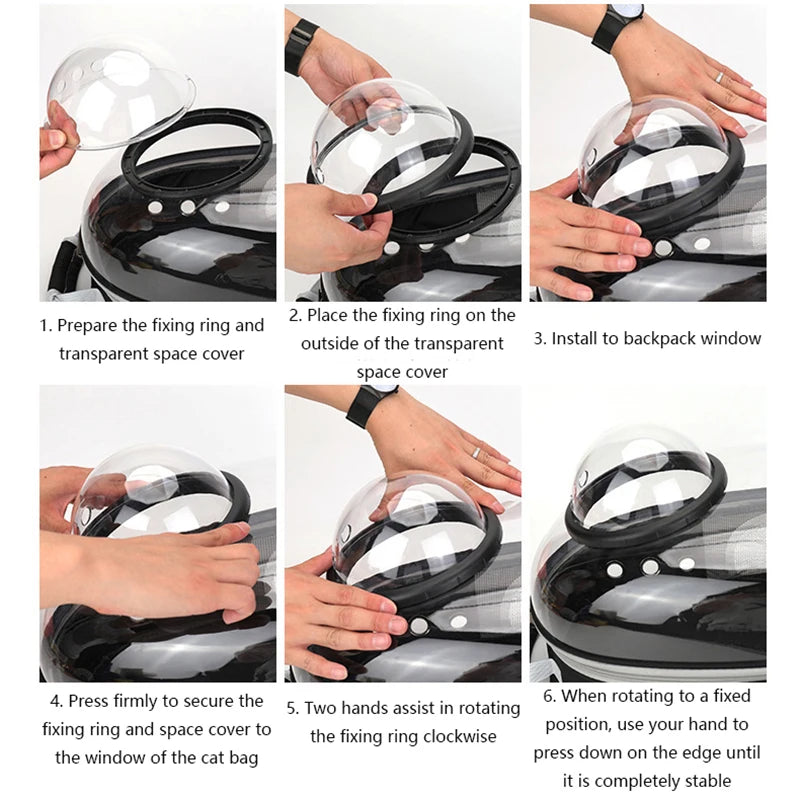 Trasportino Pet Cat Carrying Bag Space Pet Backpacks Breathable Portable Transparent Backpack Puppy Dog Transport Carrier Space Capsule Bags