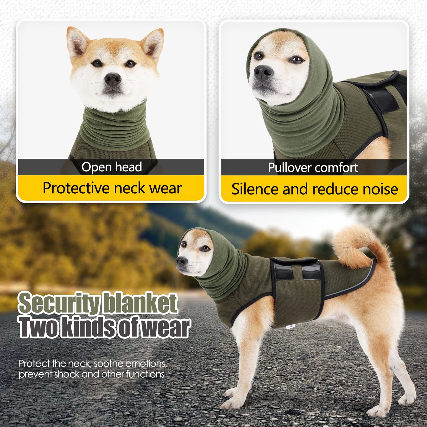 001-Gilet per l'ansia del cane-corpo e orecchie
