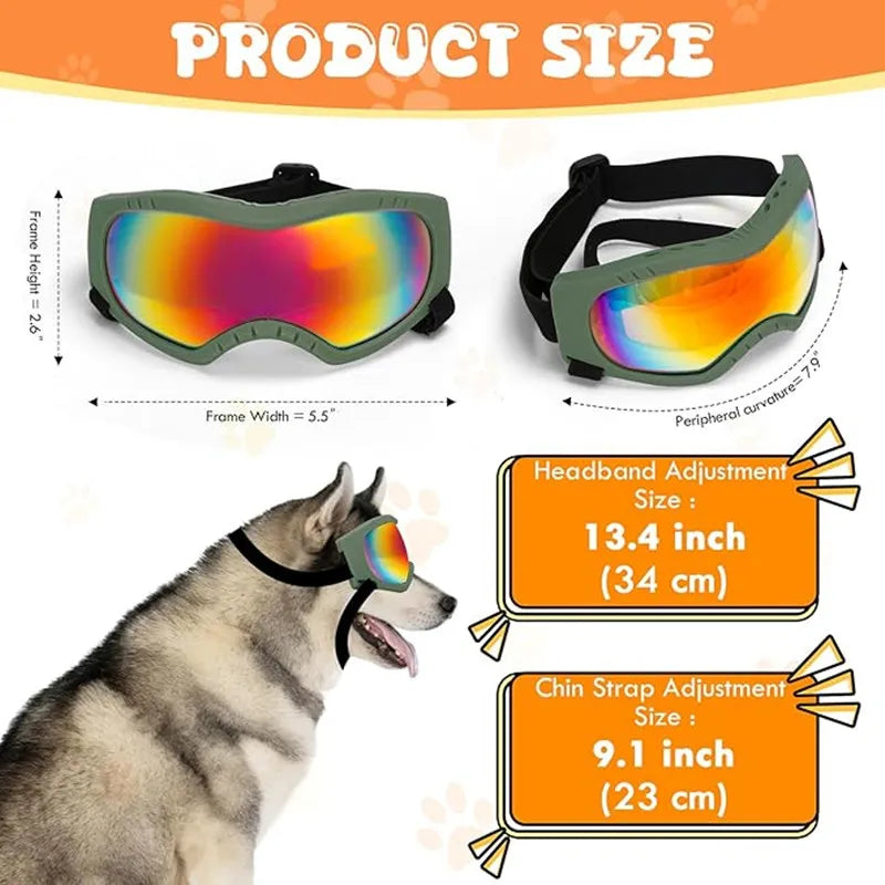 04a-Occhiali da Sole UV per Cani Grandi – Regolabili Outdoor Sport