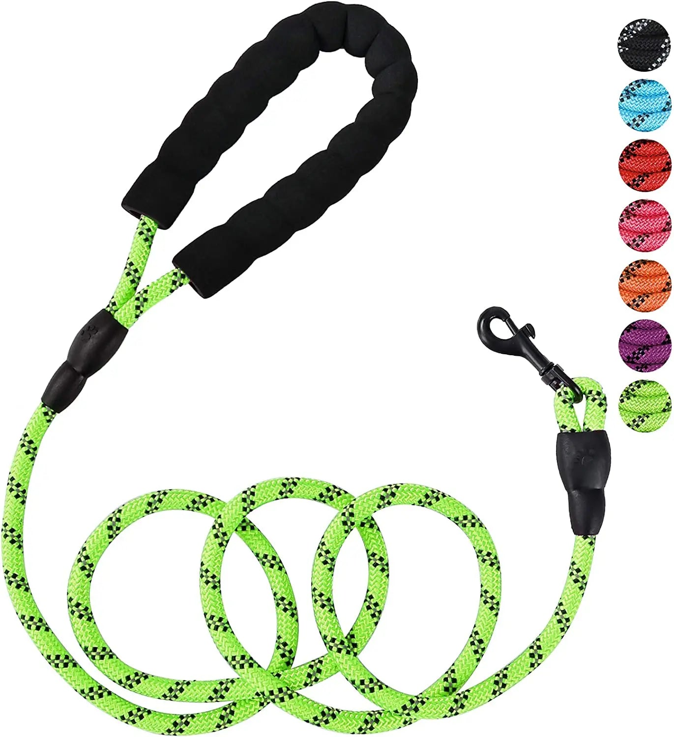 Strong Pet Dog Leash with Soft Padded Handle,Highly Reflective Rope for Night Walking,Suitable for Small,Medium and Large Dog