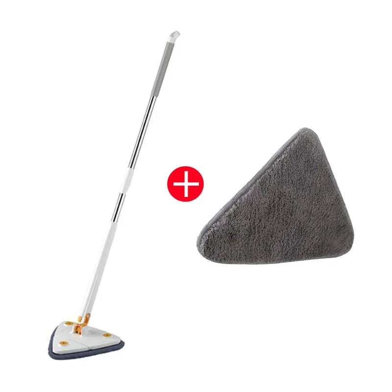 Triangular Mop Clean Tiles Extendable Triangle 360° Swivel Mop Floor Cleaning Squeeze Mops Self-spin Wall Ceiling Cleaning Tools