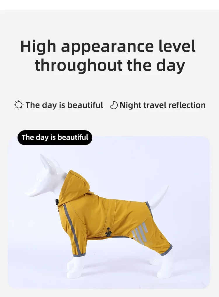 Pet Dog Waterproof Raincoat Jumpsuit Reflective Rain Coat Sunscreen Dog Outdoor Clothes Jacket for Small Medium Dog Pet Supplies