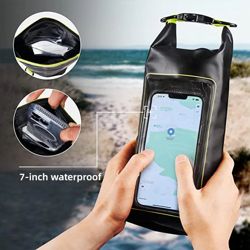 01-Borsa impermeabile 2L touch screen | Trekking, kayak, surf, rafting