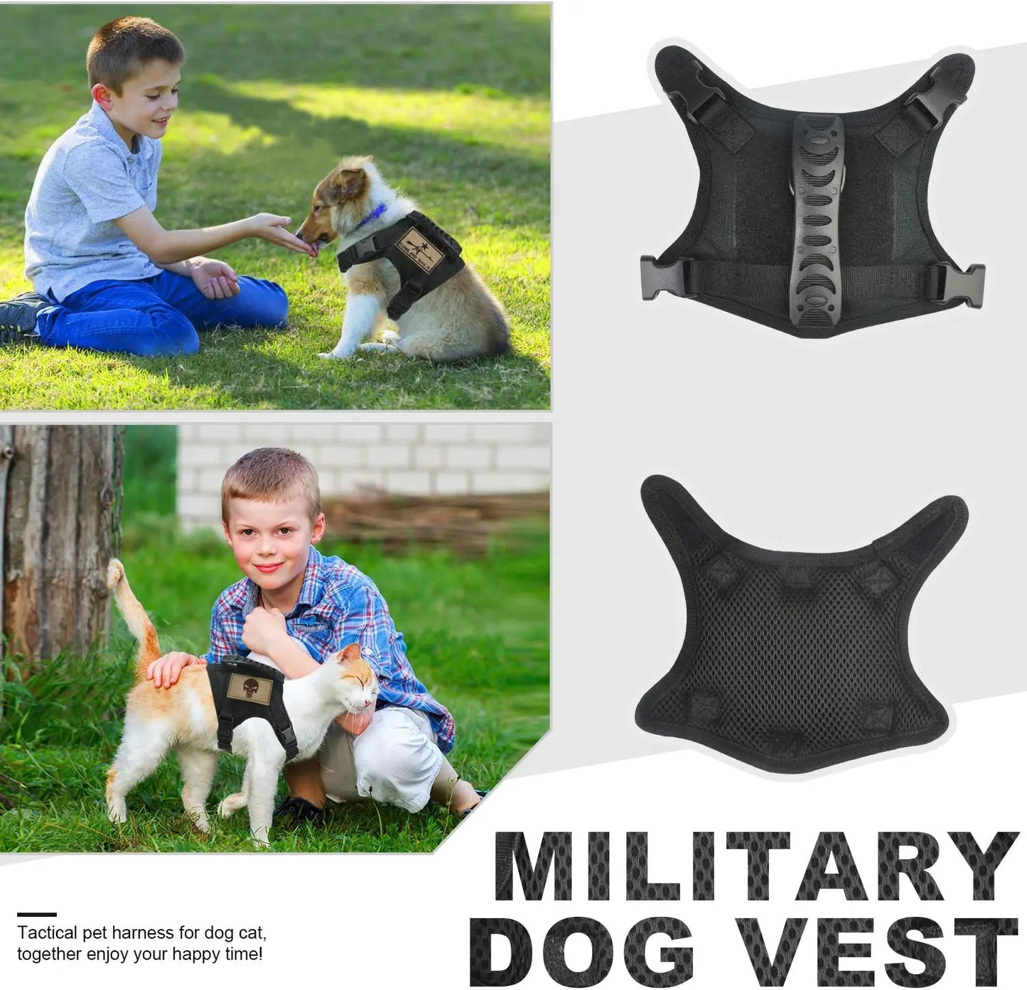 03-Gilet Tattico Regolabile per Cani Piccoli – Outdoor & Allenamento