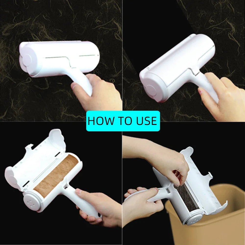 Pet Hair Remover Roller - Dog & Cat Fur Remover with Self-Cleaning Base - Efficient Animal Hair Removal Tool - Perfect for Furni
