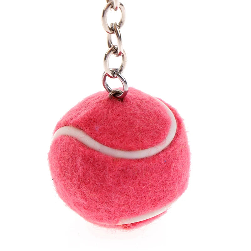 1PC Tennis Ball Key Chain Metal Keychain Car Key Chain Key Ring sports chain pendant Sport Ball Club Souvenir Teenager Fan Gift