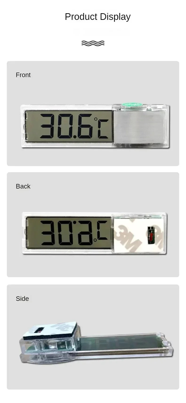 1PCs Electronic LCD Digital Fish Tank Temperature Aquarium Thermometer Measurement Fish Tank Temp Meter Aquarium Accessories