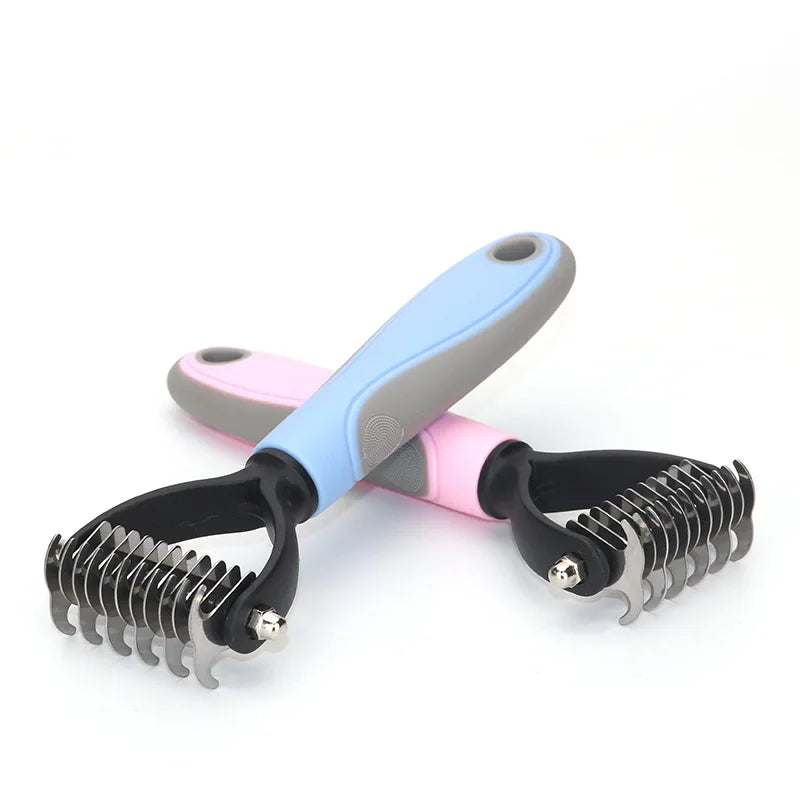 Pet Hair Removal Brush Dog Hair Comb Stainless Steel Automatic Hair Fading Cat Comb Pet Cleaning Grooming Supplies