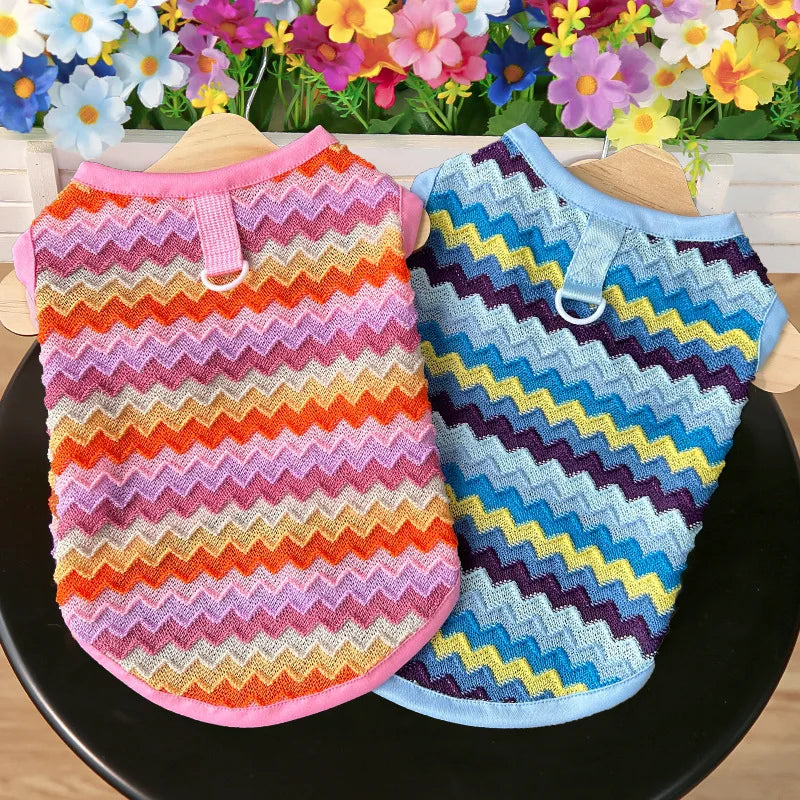 Vestiti Pet Cat Clothes Breathable Kitty Clothing Dogs Soft Vests Summer Shirt Casual T-Shirt for Small Pet Costume Supplies Wholesale