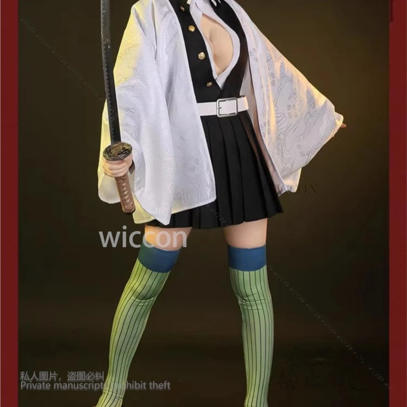 90-Costume Cosplay Kanroji Mitsuri Demon Slayer