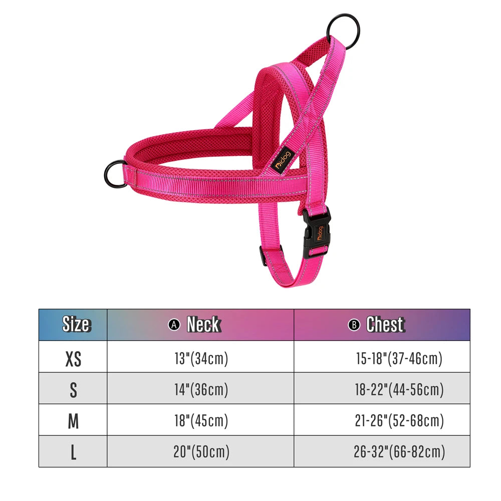 Pettorina Nylon Dog Harness No Pull Dog Harnesses Vest Soft Padded Pet Walking Vests Harnesses Durable For Small Medium Large Dogs Pug