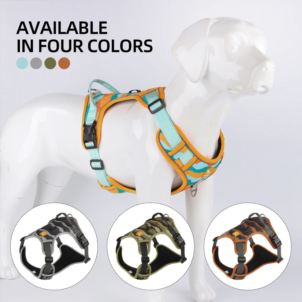 Pettorina Medium Large Dog Harnesses Collar Labrador Army Reflective Adjustable Harness Oxford Cloth Pet Vest Training Hound Walk the Dog