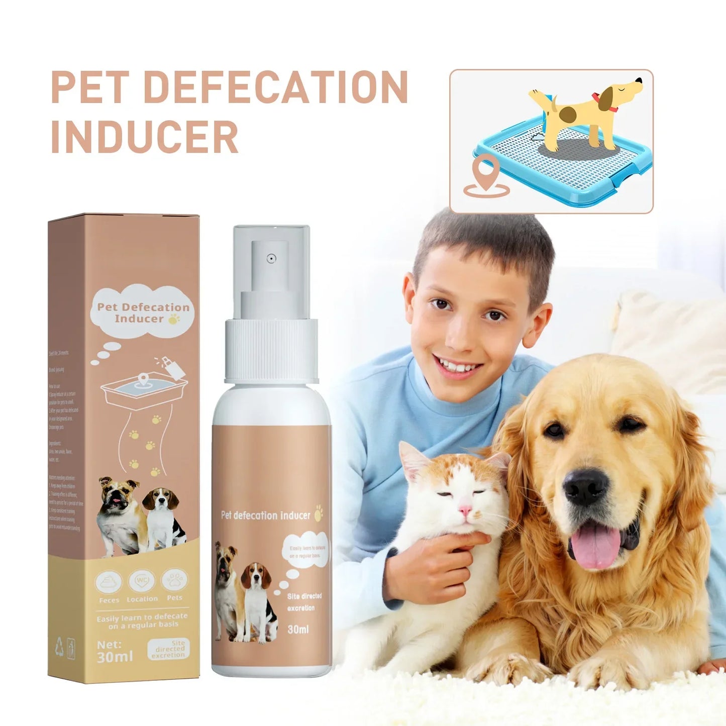 Pet Defecation Inducer Spray Positioning Defecation Indoor Outdoor Cat Potty Urinate Trainer Liquid Dog Toilet Training Spray