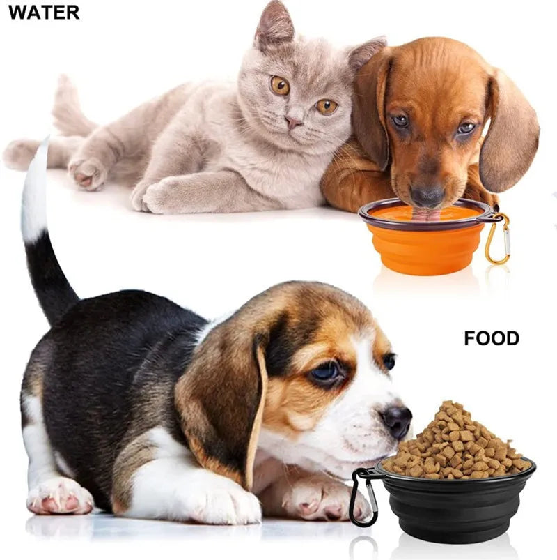 1Pc Pet Folding Bowl Outdoor Portable Drinking Bowl Dog Bowl Cat Bowl Pet Accompanying Cup Dog Bowl