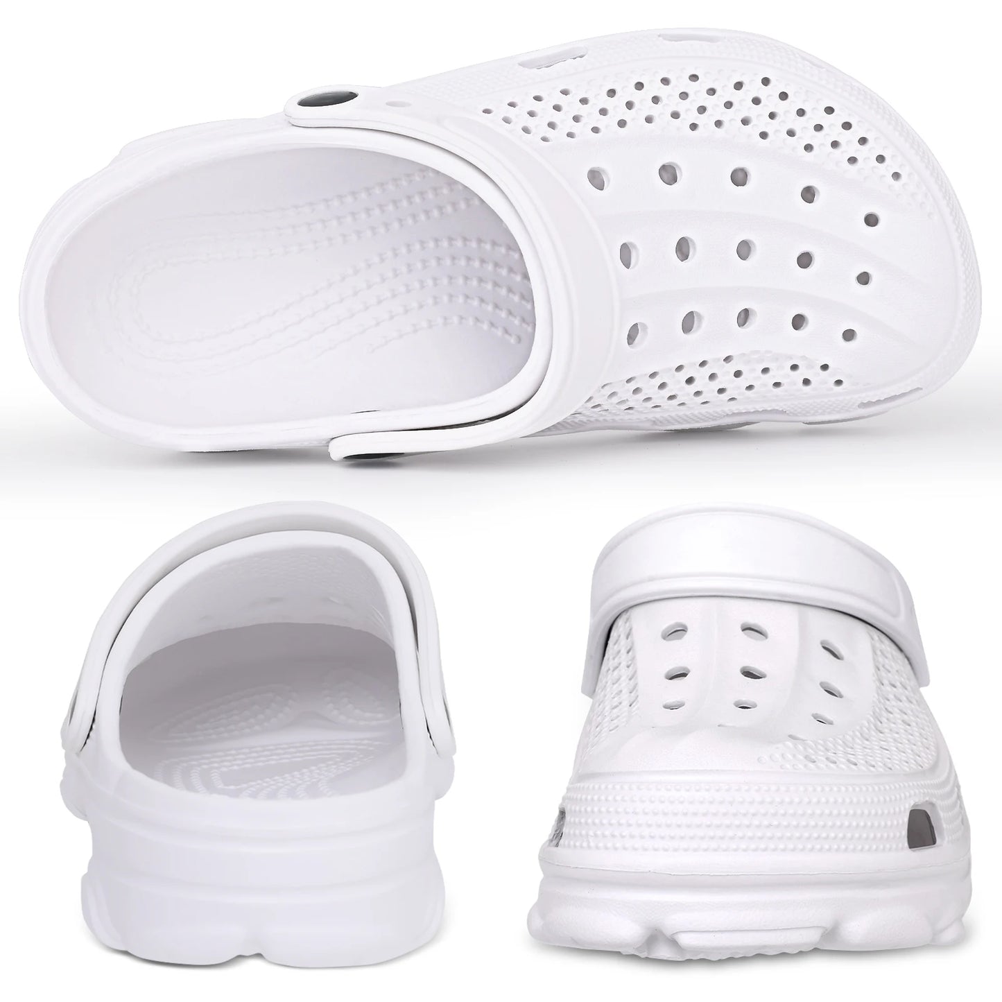Shevalues Fashion Men Clogs Slippers Casual Hole Beach Sandals Outdoor Men Garden Shoes Summer Soft Sandals Home Bathroom Slides