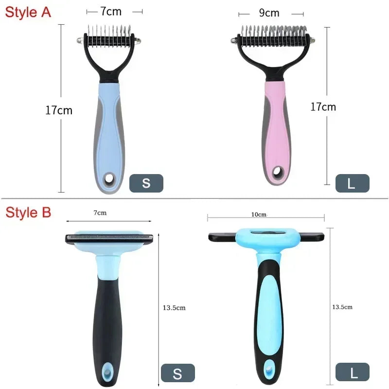 Pet Hair Removal Brush Dog Hair Comb Stainless Steel Automatic Hair Fading Cat Comb Pet Cleaning Grooming Supplies