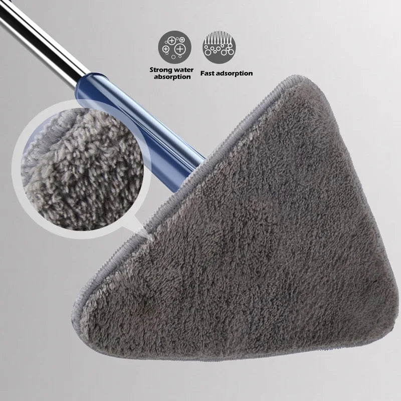 Triangular Mop Clean Tiles Extendable Triangle 360° Swivel Mop Floor Cleaning Squeeze Mops Self-spin Wall Ceiling Cleaning Tools