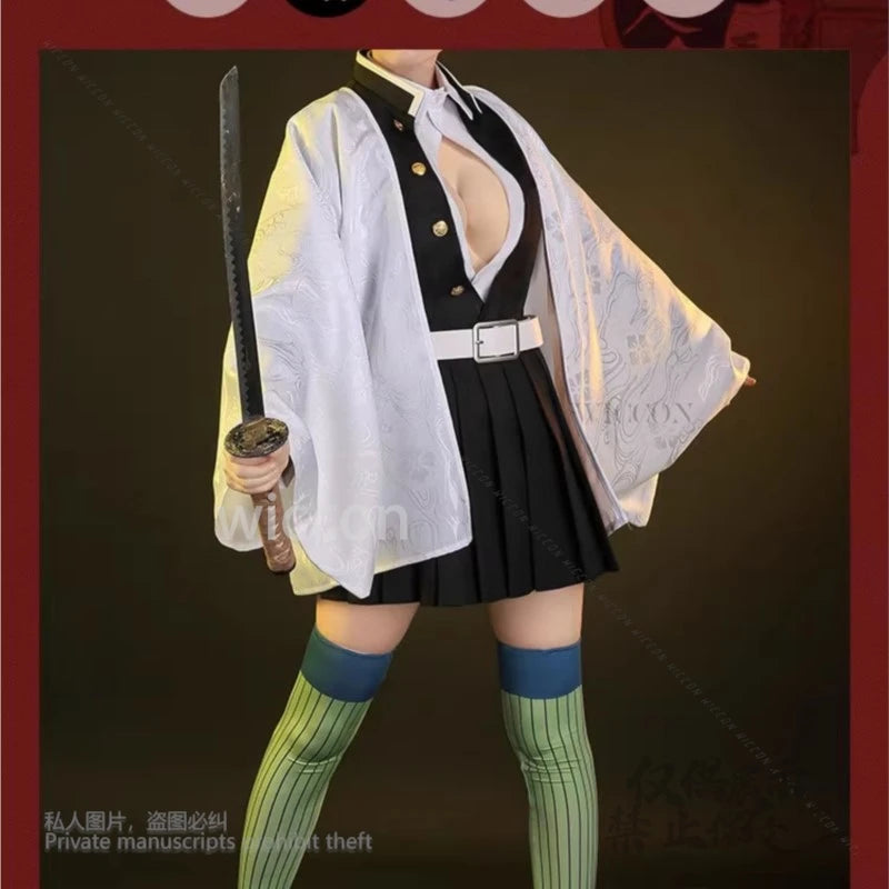 90-Costume Cosplay Kanroji Mitsuri Demon Slayer