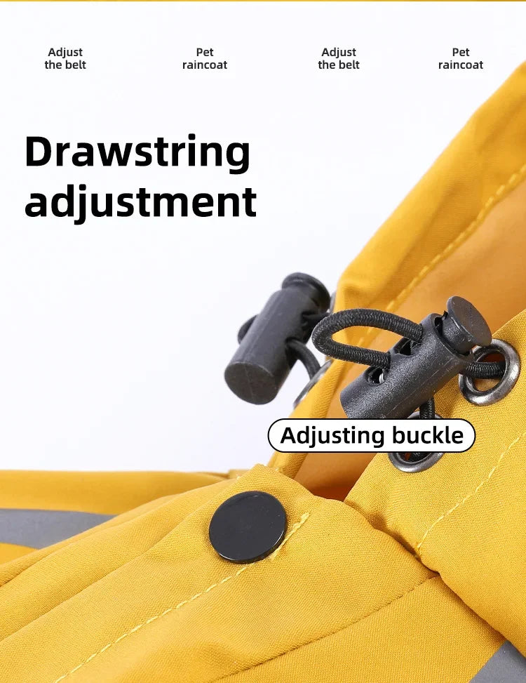 Pet Dog Waterproof Raincoat Jumpsuit Reflective Rain Coat Sunscreen Dog Outdoor Clothes Jacket for Small Medium Dog Pet Supplies