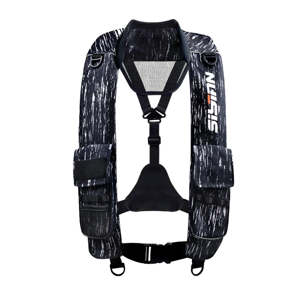 Gilet da pesca – Giubbotto salvagente multifunzionale, ideale per la pesca e la navigazione.Attenzione: questo prodotto è solo un gilet e non include le cartucce di gas CO2. È necessario acquistare separatamente le cartucce per poterlo utilizzare corretta