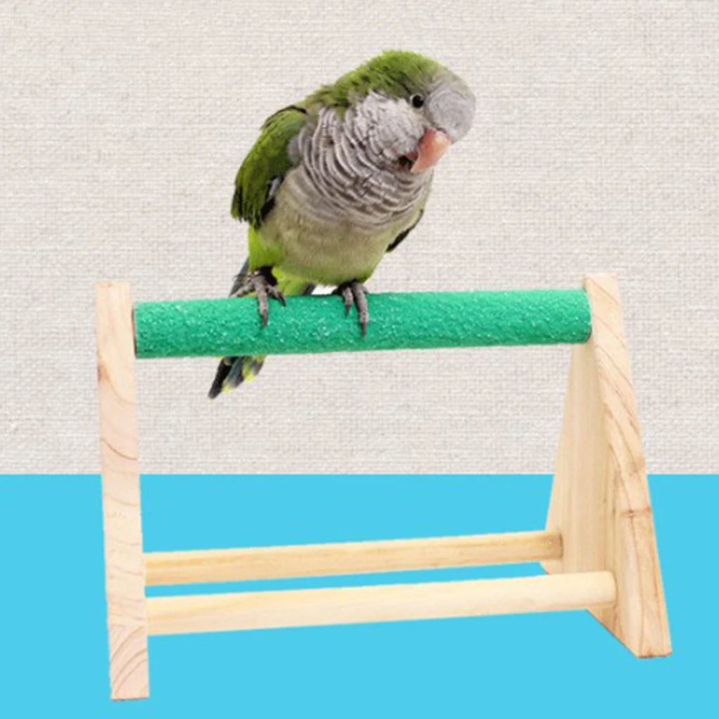 Posatoio Portable Lightweight Wood Parrots Perch Tabletop Bird Grinding Stand for Macaws Parrot Bird Perch Stand Bird Grinding Toy