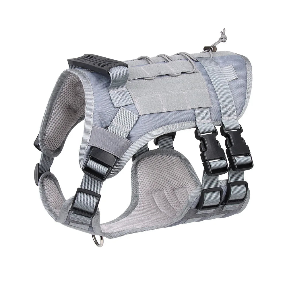Pettorina Tactical Dog Harness with Handle and Leash Military Dog Walking Accessory for Rottweiler Medium Large Dog Puppy Harness