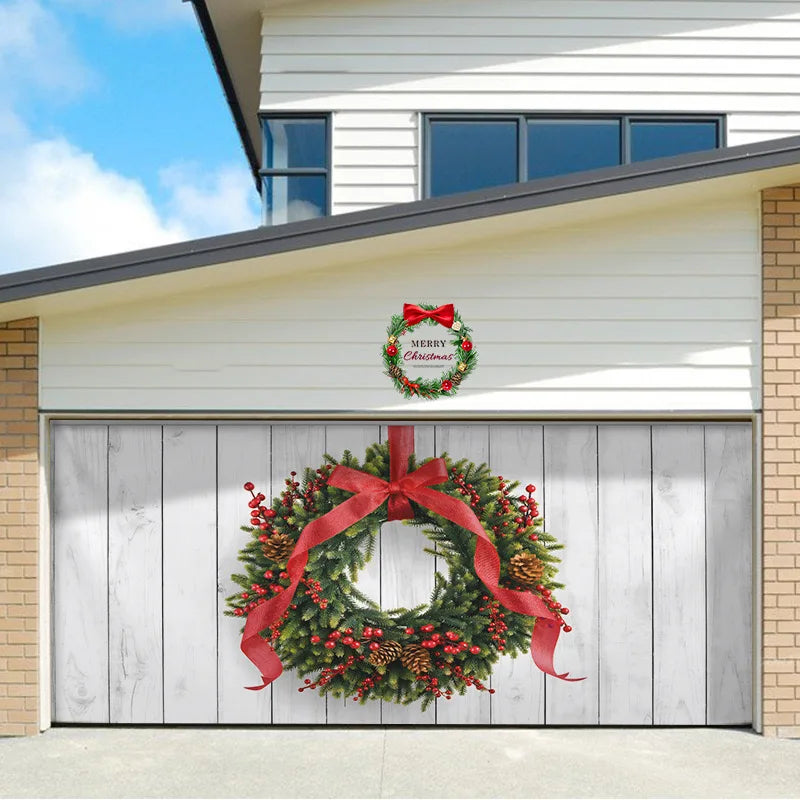 Umi Christmas Garage Door Cover Banner Large Christmas Background Hanging Garage Door Room Multi purpose Decor Christmas Poster