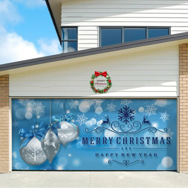 Umi Christmas Garage Door Cover Banner Large Christmas Background Hanging Garage Door Room Multi purpose Decor Christmas Poster