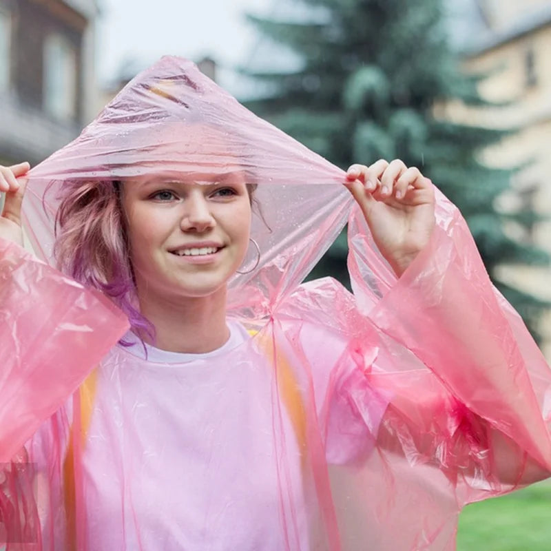 Portable Raincoat Ball Disposable Raincoats Waterproof Transparent Rain Cover Emergency Coat for Traveling Camping Outdoor Sport