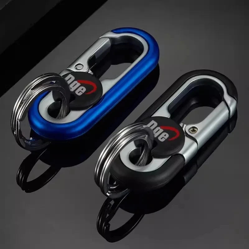 Solid Color Zinc Alloy Waist Hanging Lock Keychain Men's Business Car Keychain Double Ring Motorcycle Electric Car Key Chain