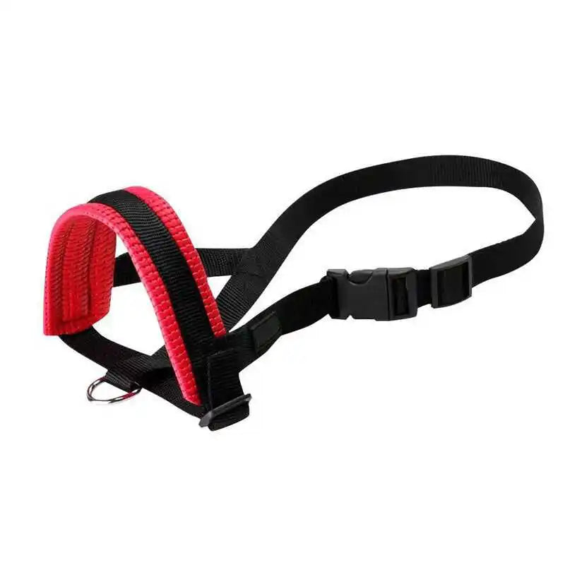 Pet Mask with Dog Mouth Cover for Bite and Noise Prevention Adjustable Nylon Collar