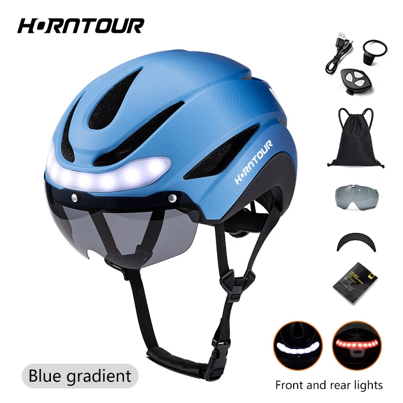 50-Casco da Bici con Luci LED – Horntour Ride | Sicurezza e Stile
