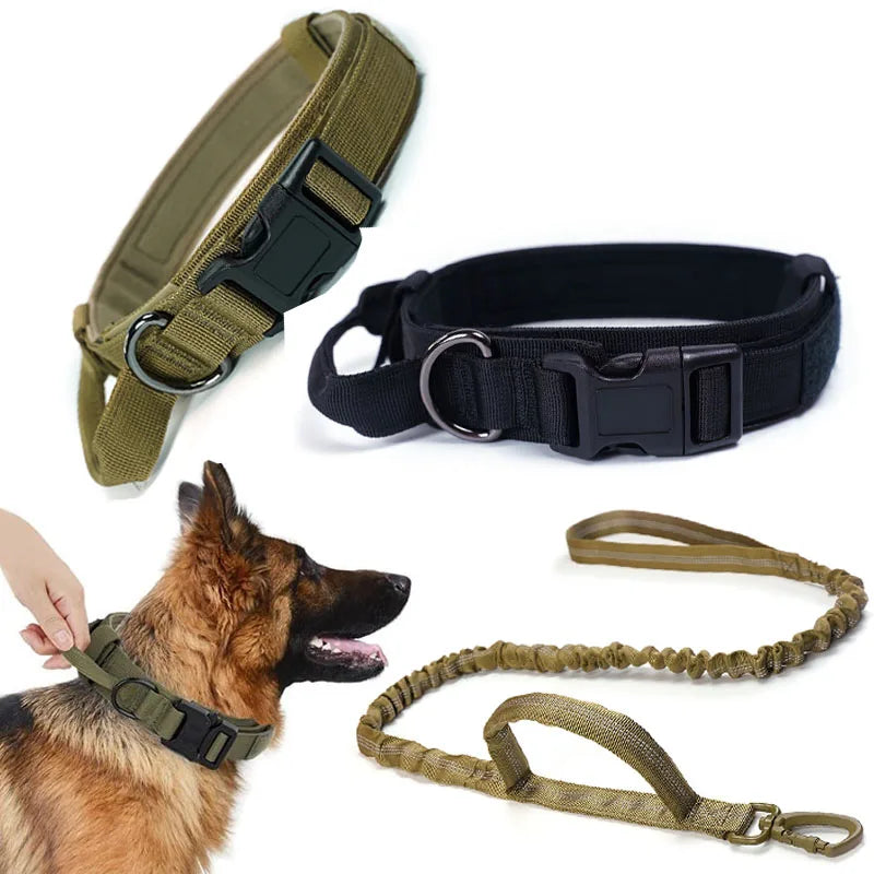 05-Collare tattico regolabile in nylon per cani medi e grandi