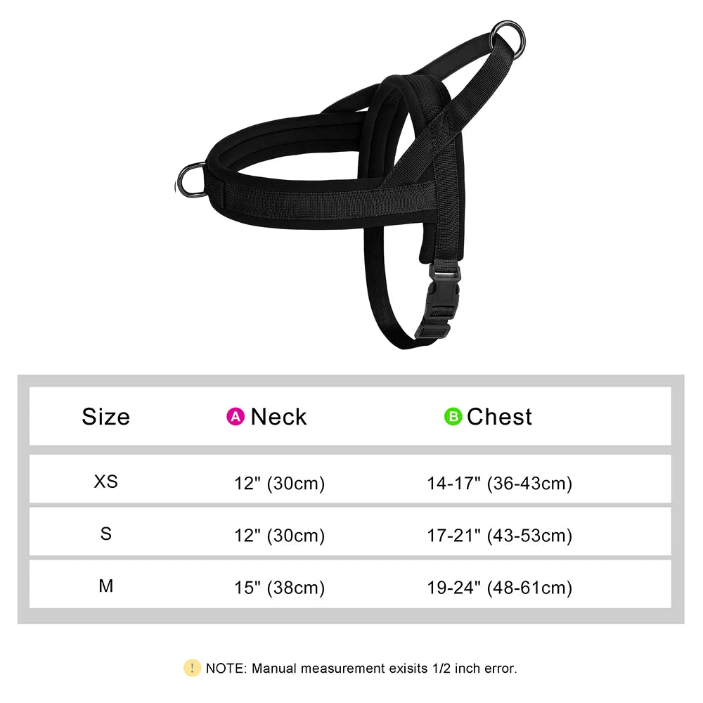 Pettorina Nylon Dog Harness No Pull Dog Harnesses Vest Soft Padded Pet Walking Vests Harnesses Durable For Small Medium Large Dogs Pug