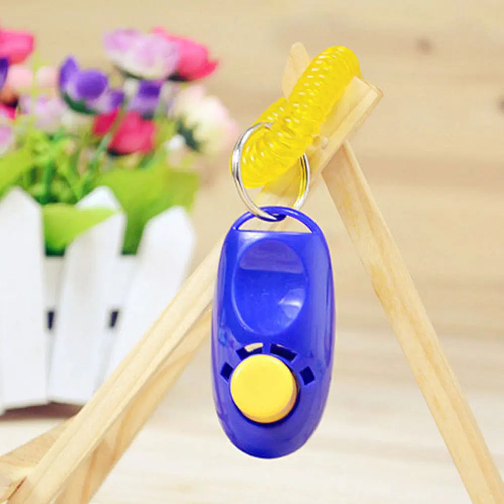 1~5PCS Pet Cat Dog Training Clicker Plastic New Dogs Click Trainer Aid Too Adjustable Wrist Strap Sound Key Chain Dog Whistl
