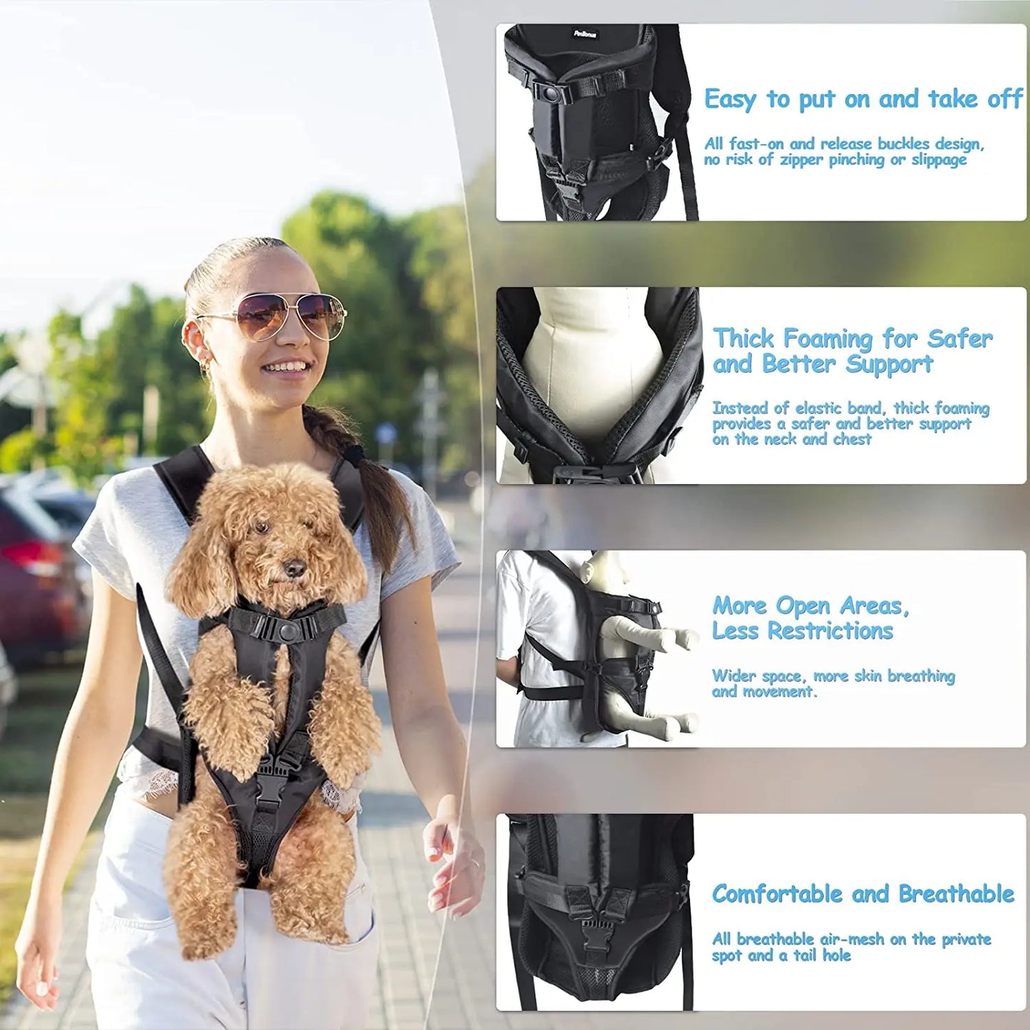 Trasportini Pet Backpack Carrier For Cat Dogs Front Travel Dog Bag Carrying For Animals Small Medium Dogs Bulldog Puppy Mochila Para Perro