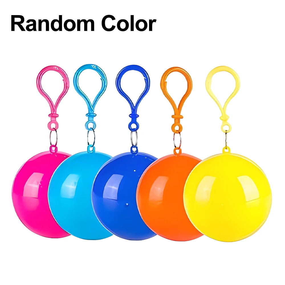 Portable Raincoat Ball Disposable Raincoats Waterproof Transparent Rain Cover Emergency Coat for Traveling Camping Outdoor Sport