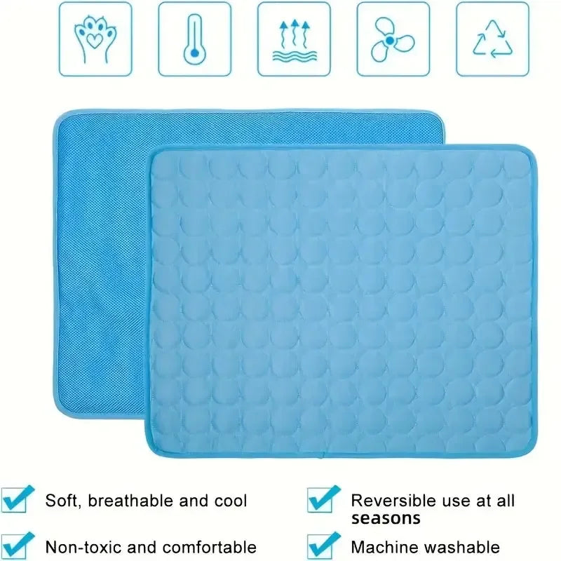 Tappetini 100 * 70 Ice Mat Summer Pet Mat Ice Mat Cool Dog Mat Ice Silk Cat Cool Mat Pet Supplies Comfortable Breathable Cage Mat Dog Pet