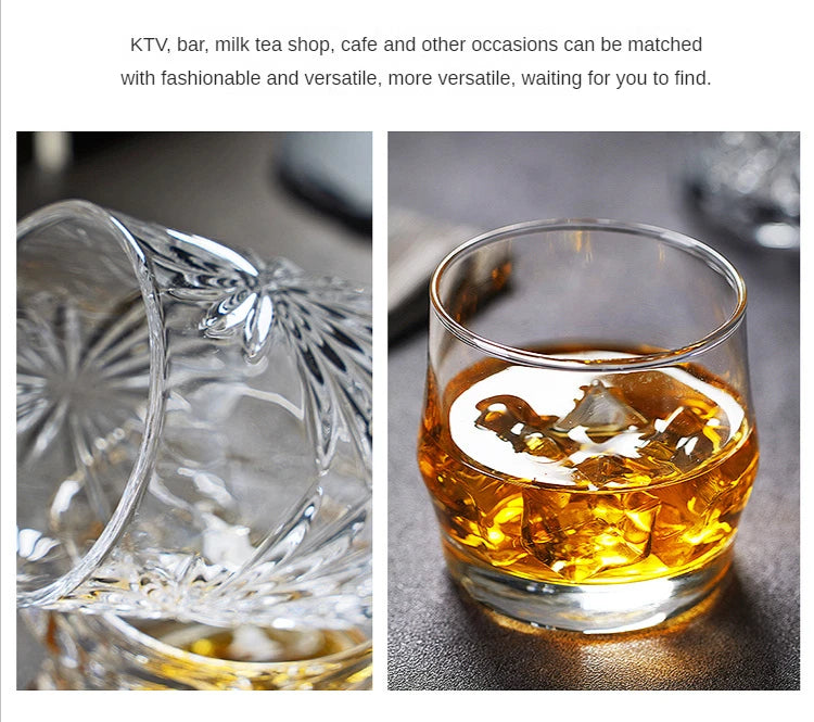 Whiskey Glass Cup Crystal Whisky Glasses Cups for Alcoho Drinking Scotch Bourbon Whisky Cognac Vodka Gin Tequila Rum Home Bar