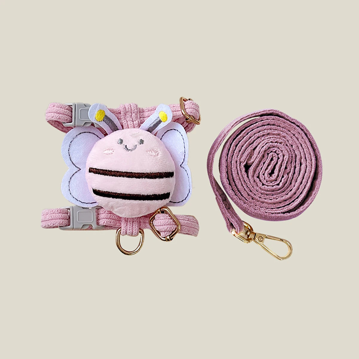 Pet Harnesses Leash Set Cute Bee Dog Cat Harnesses Soft Adjustable Outdoor Walking Anti-lost Puppy Cat Leash Pet Supplies