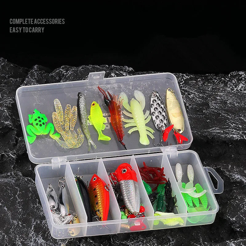 26-Kit esca da pesca 78 pezzi Set completo.