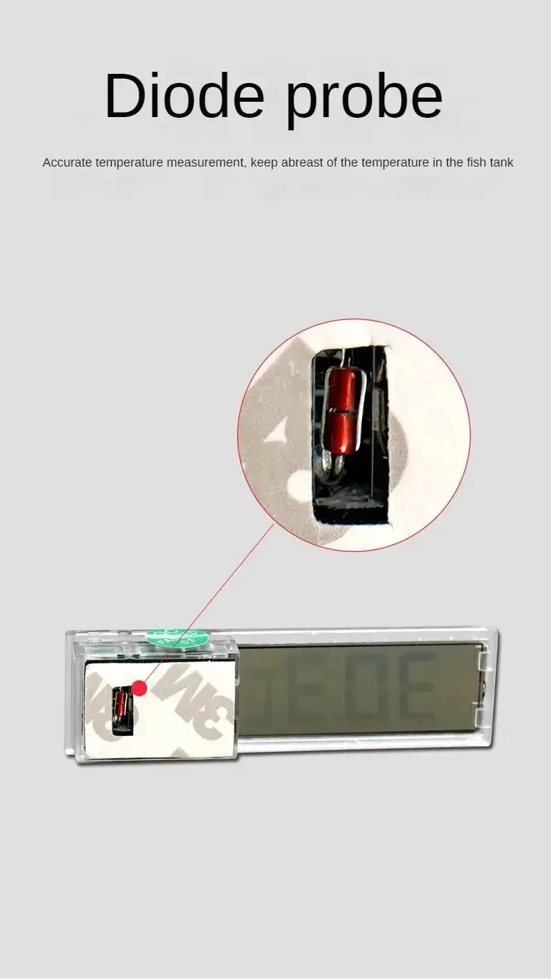 1PCs Electronic LCD Digital Fish Tank Temperature Aquarium Thermometer Measurement Fish Tank Temp Meter Aquarium Accessories