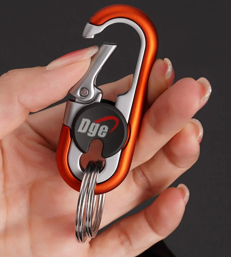 Solid Color Zinc Alloy Waist Hanging Lock Keychain Men's Business Car Keychain Double Ring Motorcycle Electric Car Key Chain