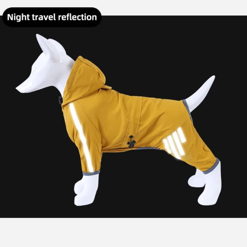 Pet Dog Waterproof Raincoat Jumpsuit Reflective Rain Coat Sunscreen Dog Outdoor Clothes Jacket for Small Medium Dog Pet Supplies