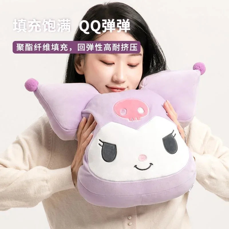Sanrio Pillow Cushion Cartoon Kuromi Cinnamoroll Plush Stuffed Toys Sofa Seat Cushion Home Decor Office Nap Pillow Girl Gifts