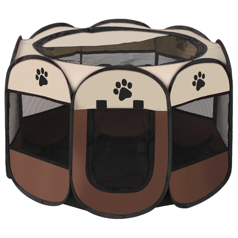 Portable Foldable Pet Tent Kennel Octagonal Fence Puppy Shelter Easy To Use Outdoor Easy Operation Large Dog Cages Cat Fences