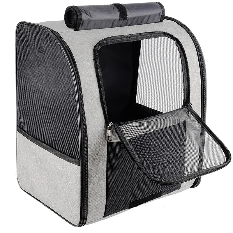 Trasportini Pet Cat Backpacks Breathable Outdoor Cat Carrier Shoulder Bag for Small Dogs Cats Portable Travel Folding Backpack Pet Supplies