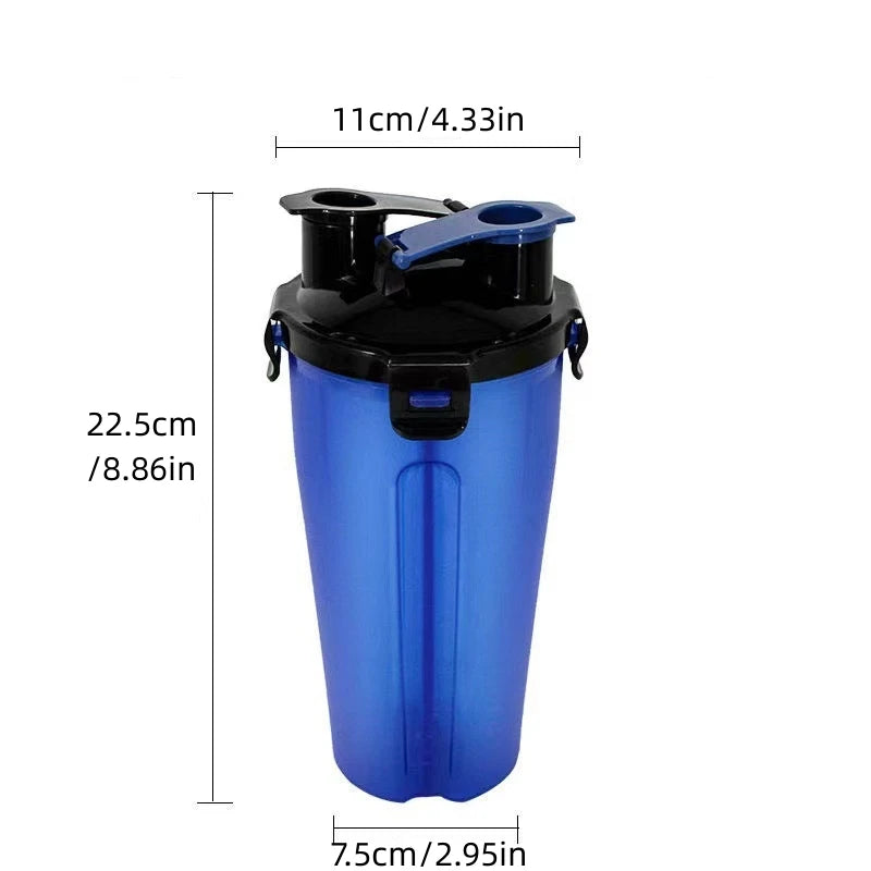 2 IN 1 Dogs Travel Water Bottle Collapsible Pet Food Container with Collapse Outdoor Double Used Bowls Drink Cup Outdoor