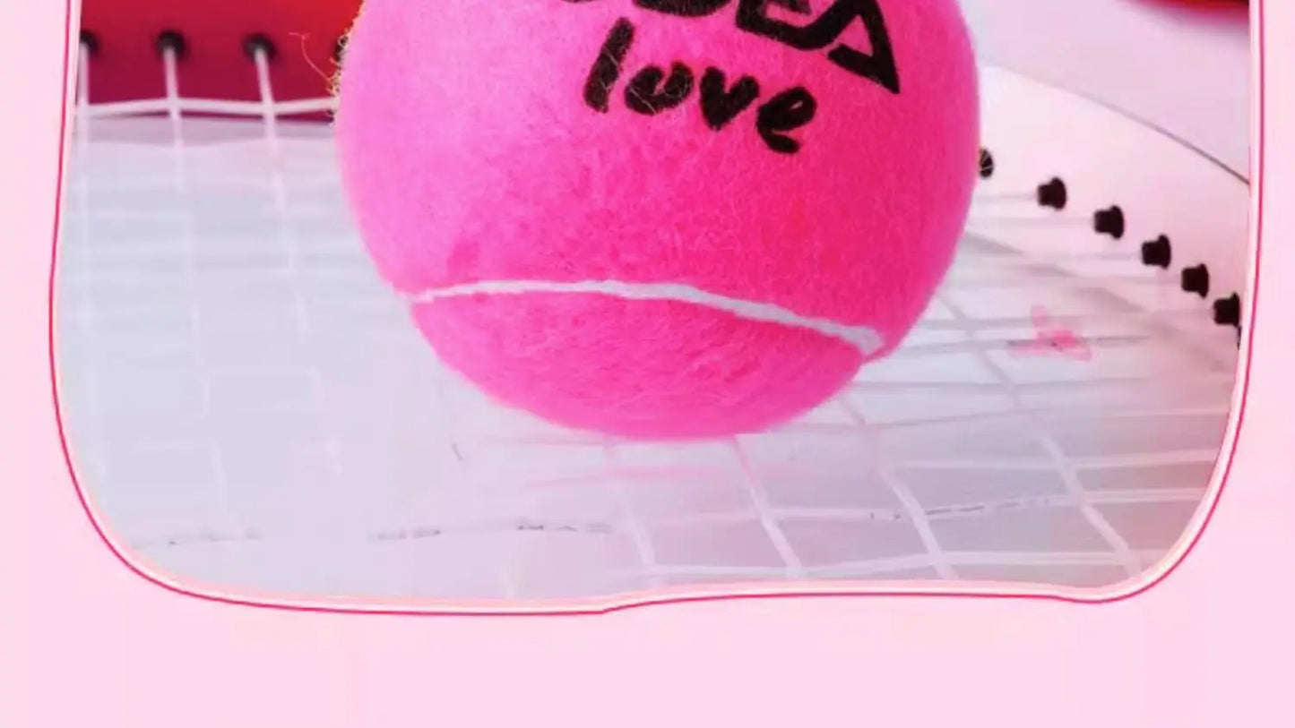 ODEA Professional Pink Tennis Ball Training Tennis Balls for Beginner Girls Wearable High Elastic Training 2 ball/barrel