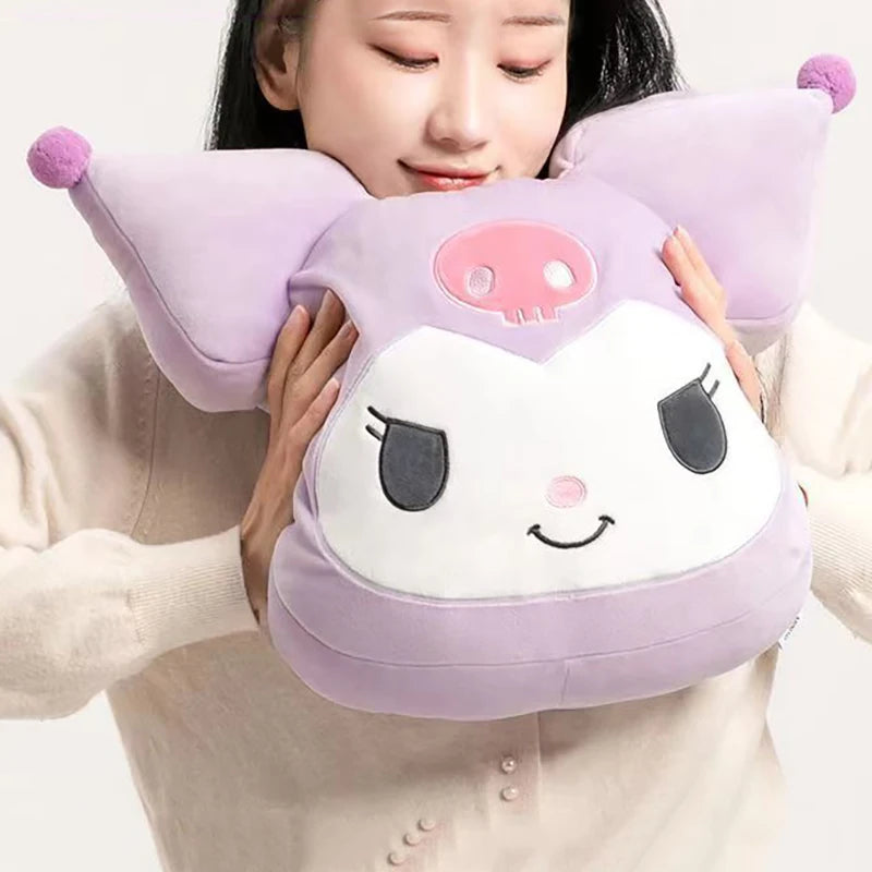 Sanrio Pillow Cushion Cartoon Kuromi Cinnamoroll Plush Stuffed Toys Sofa Seat Cushion Home Decor Office Nap Pillow Girl Gifts